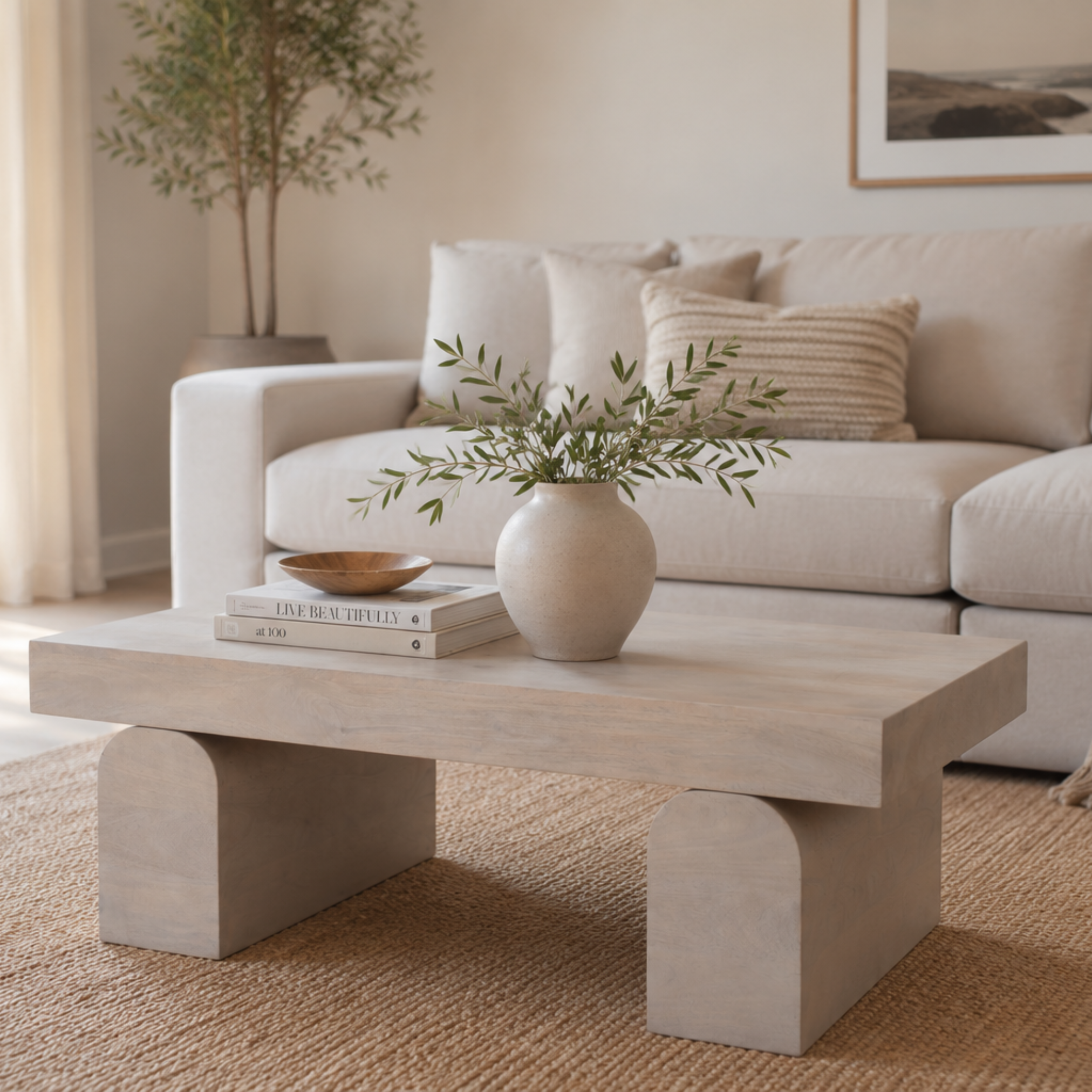 Portico Rectangular Arch Base Coffee Table