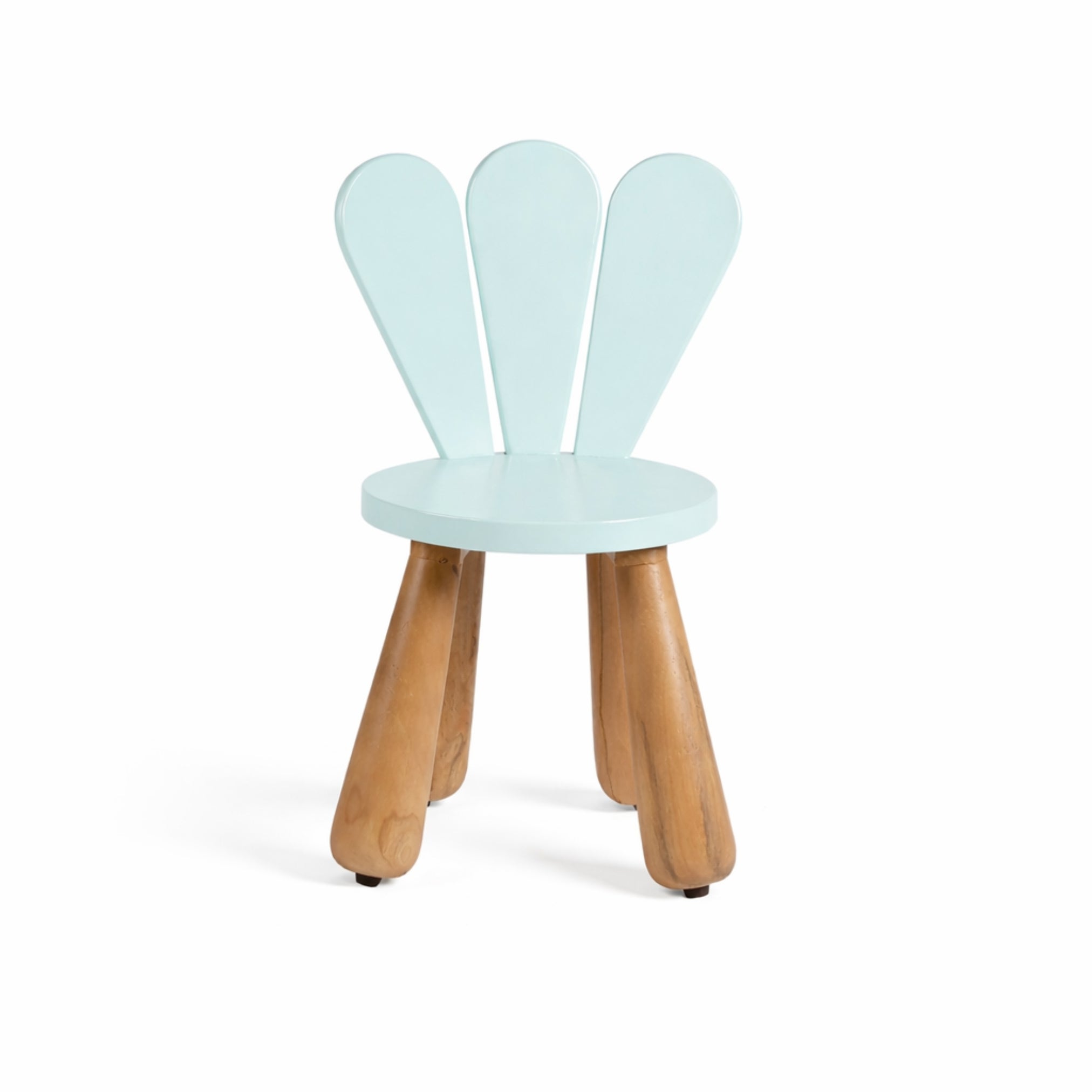 Blue petal kids chair front view