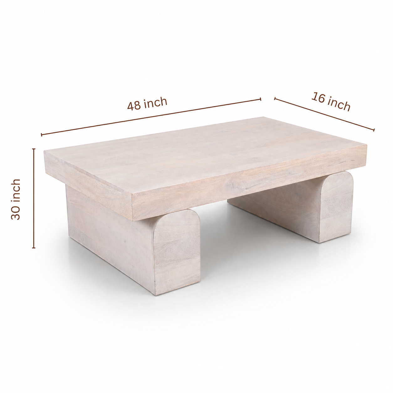 Portico Rectangular Arch Base Coffee Table