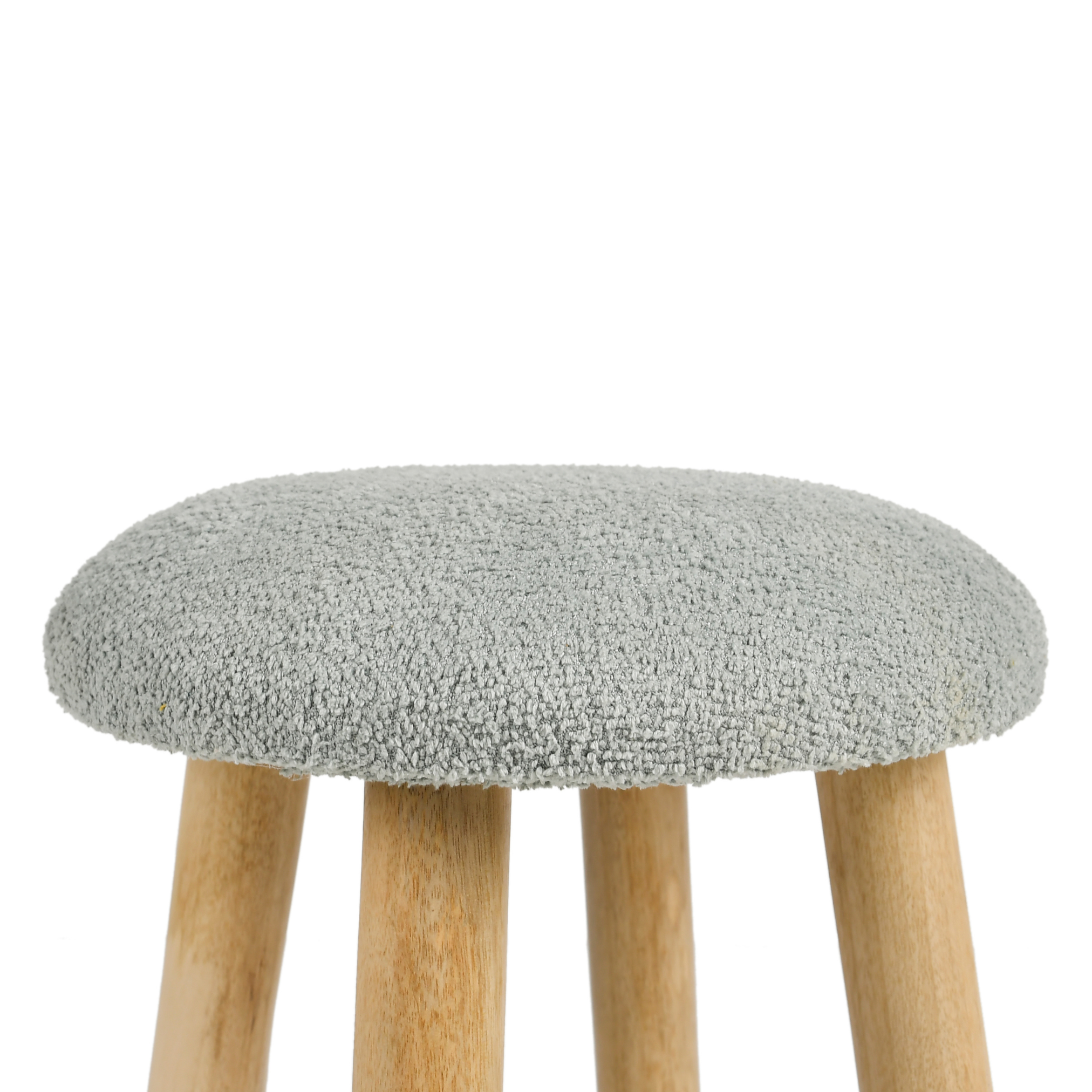 Dot Upholstered Wooden Stool – Olive Green