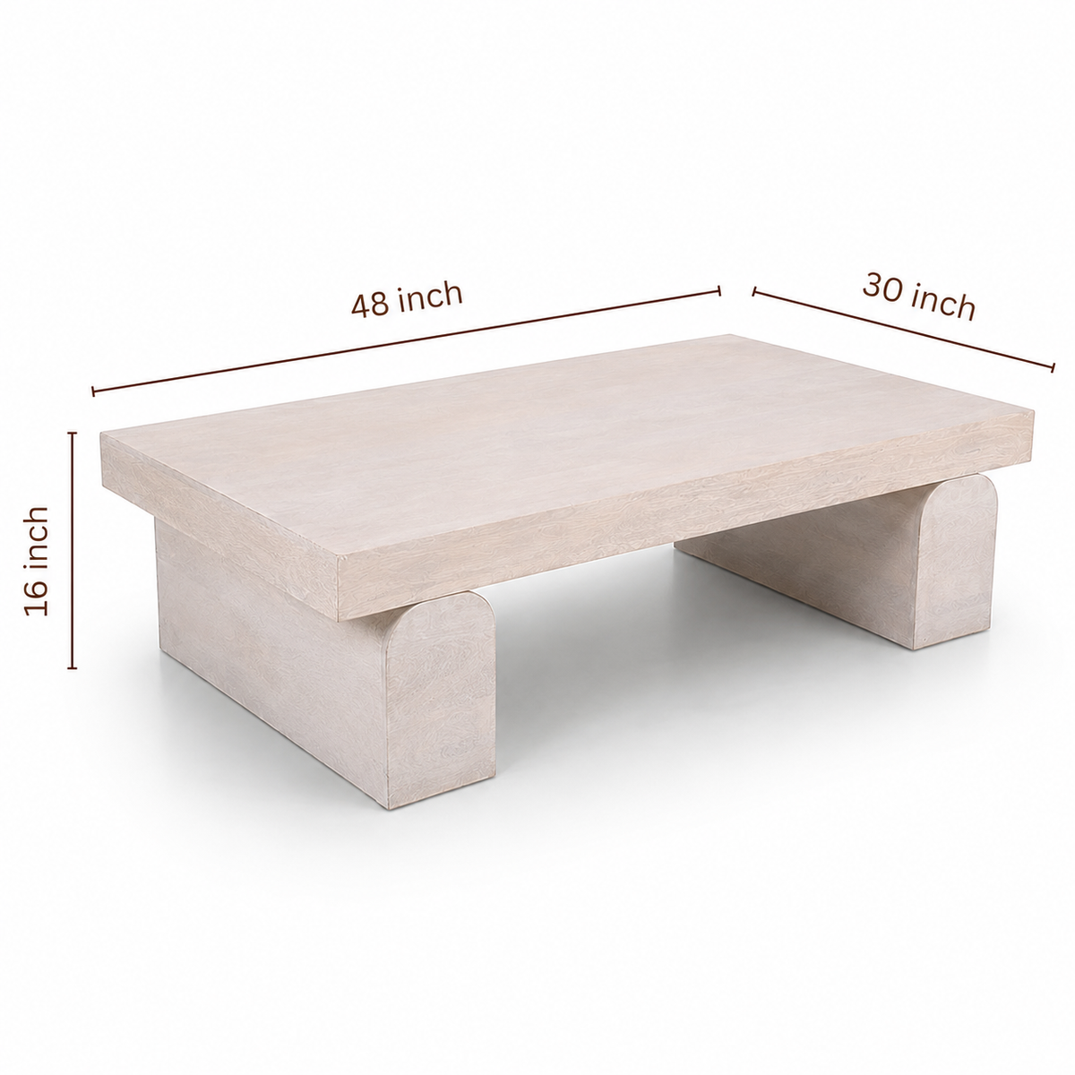 Portico Rectangular Arch Base Coffee Table