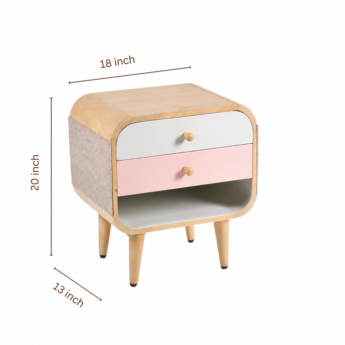 Pixel Wooden Kids Bedside Table