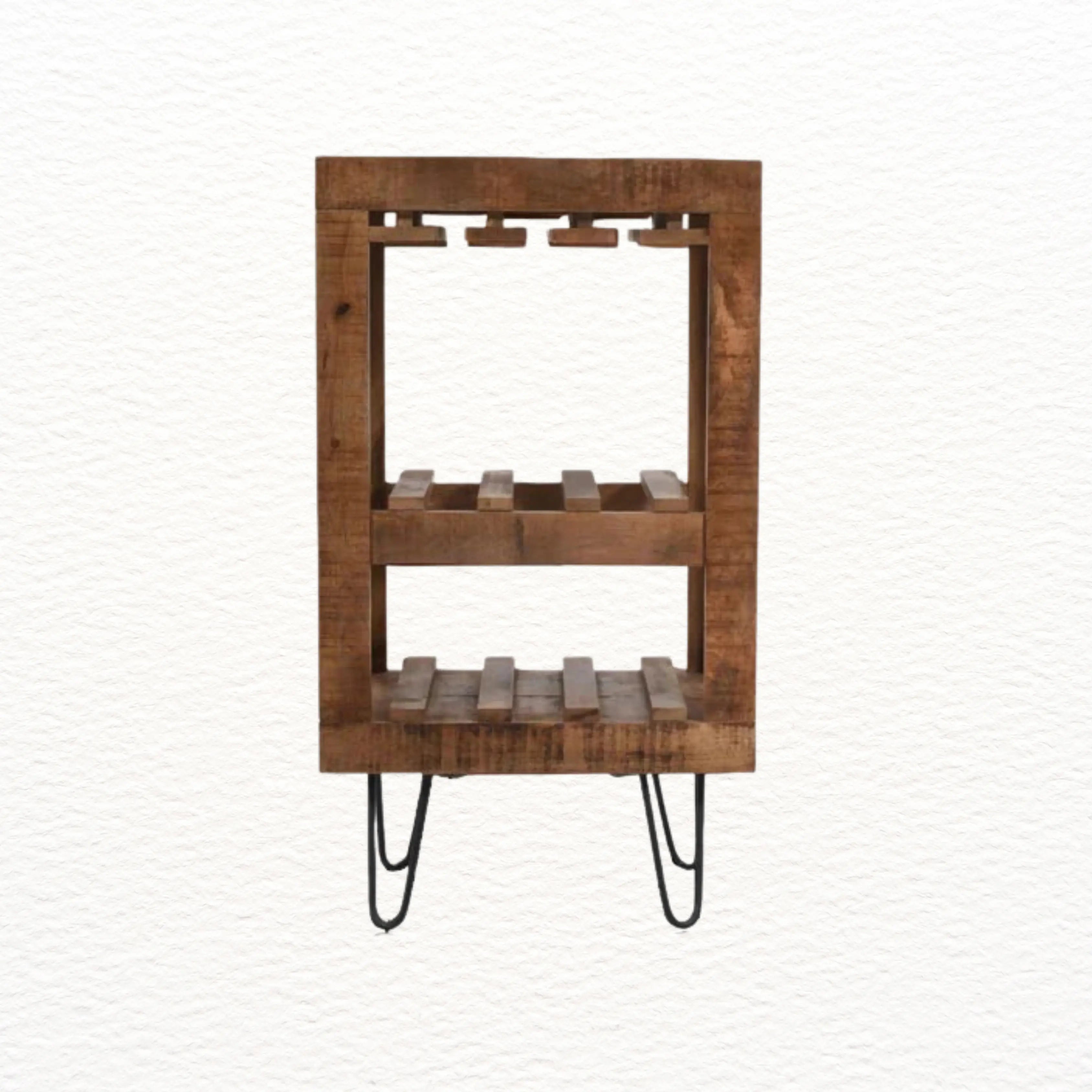 Bar Cabinet | Mango Wood | Metal Legs | Handcrafted