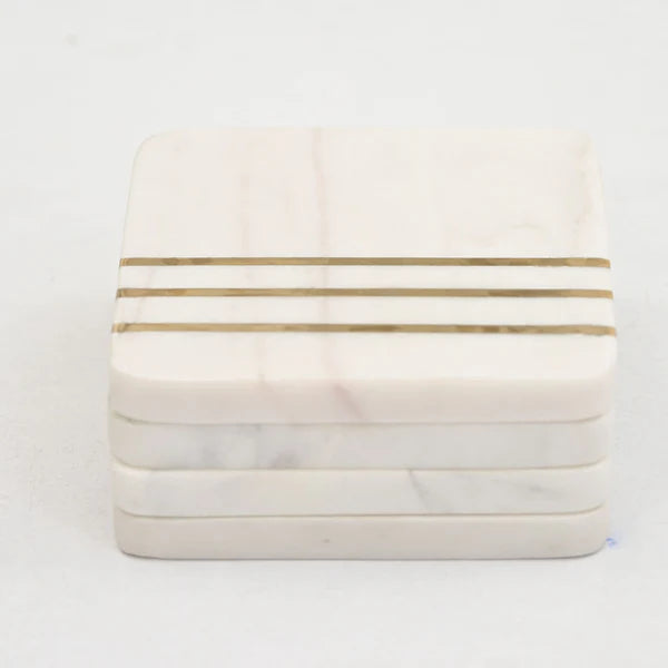 Gilded Marble Coasters sets