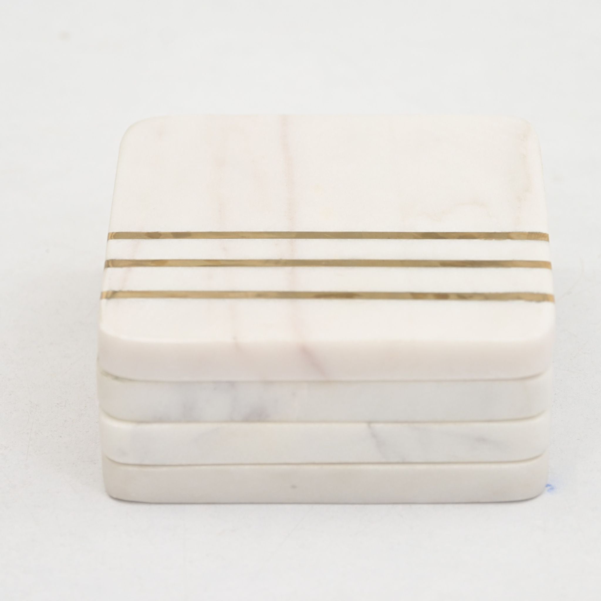 Gilded Marble Coasters (Set of 4)