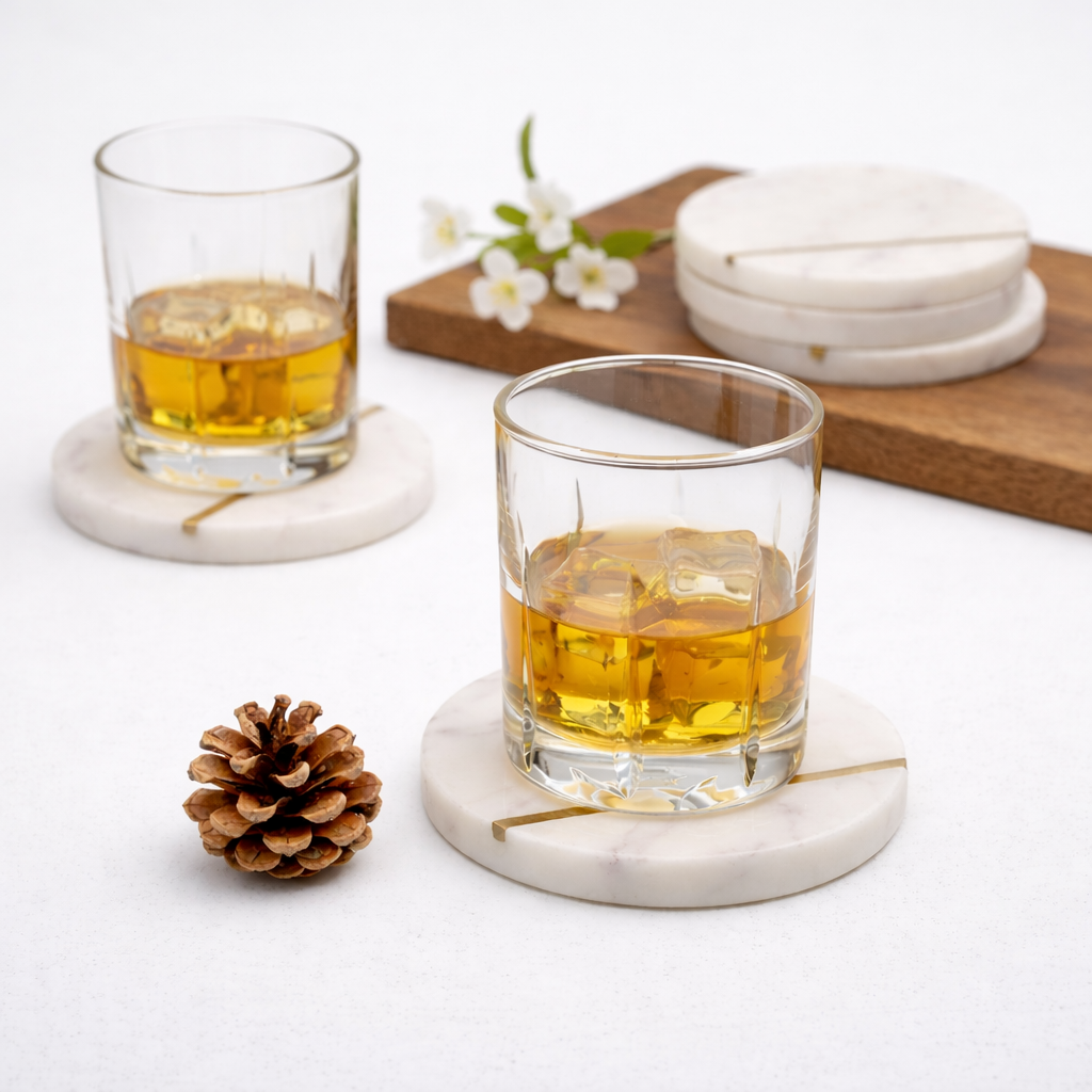 Lumen Marble Coasters (Set of 4)