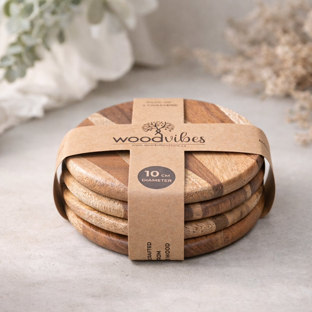 TriGrain Wooden Coasters (Set of 4 )