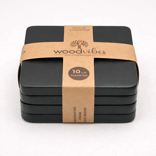 Obsidian Square Wooden Coasters