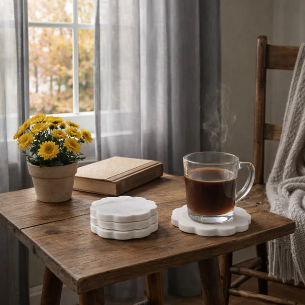 Scallop Marble Coasters