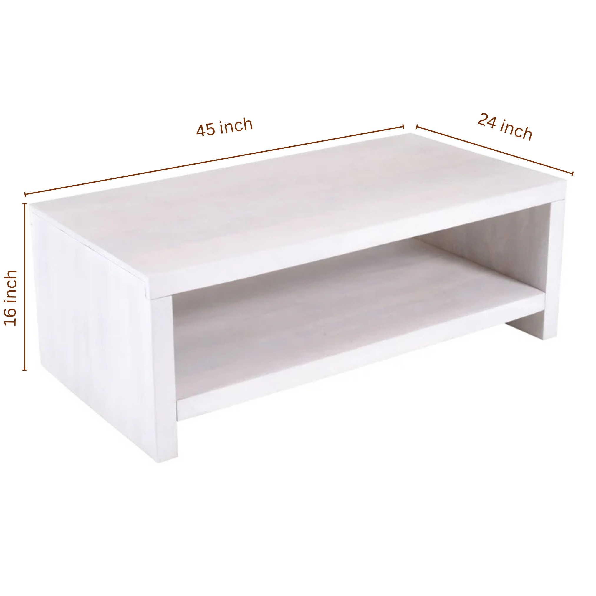 Dimension image of Serene Rectangular Mango Wood Coffee Table