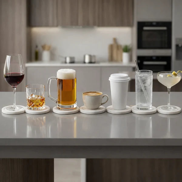 Swirl Marble Coasters (Set of 4)