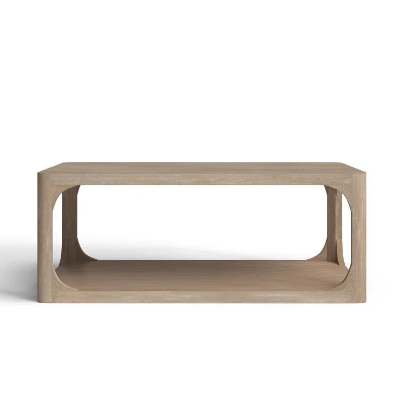 Mango Wood rectangle Light Brown COffee Table