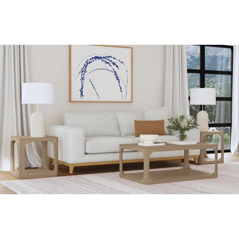 Mango Wood rectangle Light Brown COffee Table