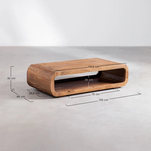 Tashan Rectangular Coffee table | Acacia Solid Wood Dimensions