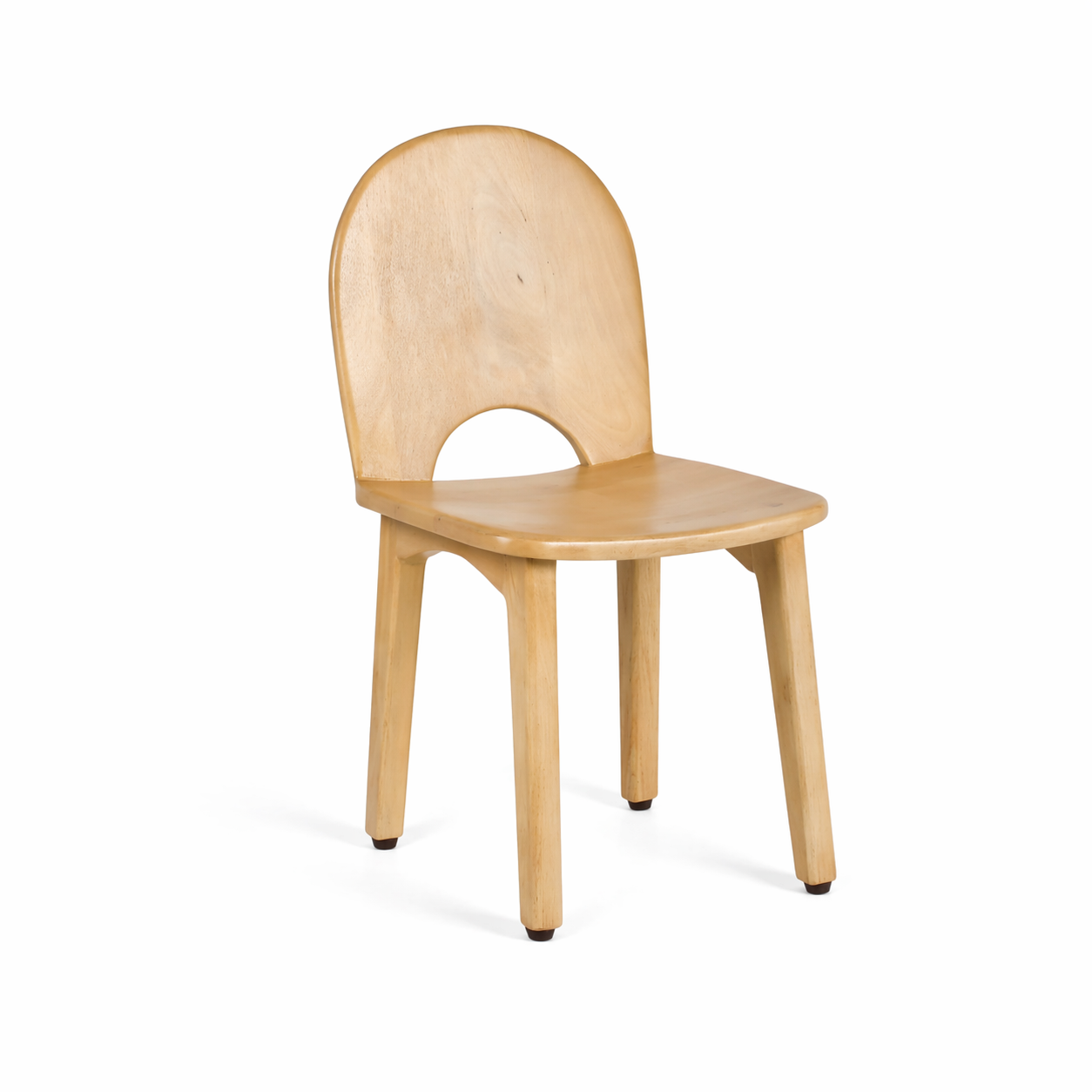 Wooden kids chair angled view