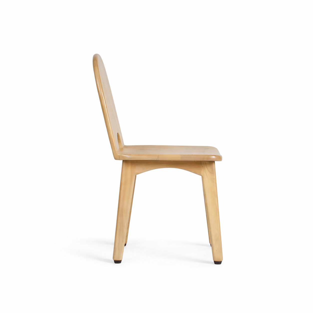 Wooden kids chair side profile