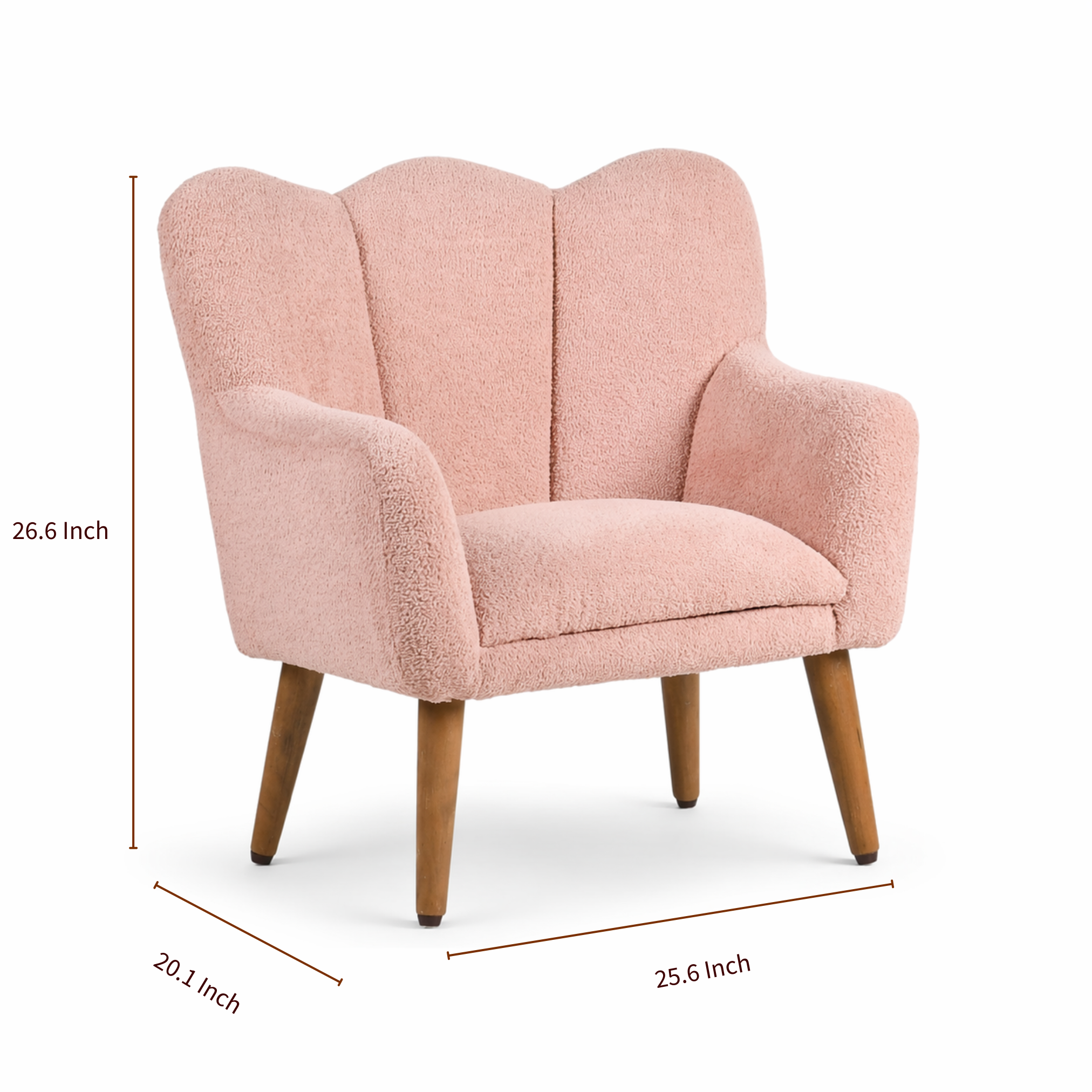 Dimensions of pink kids lounge chair