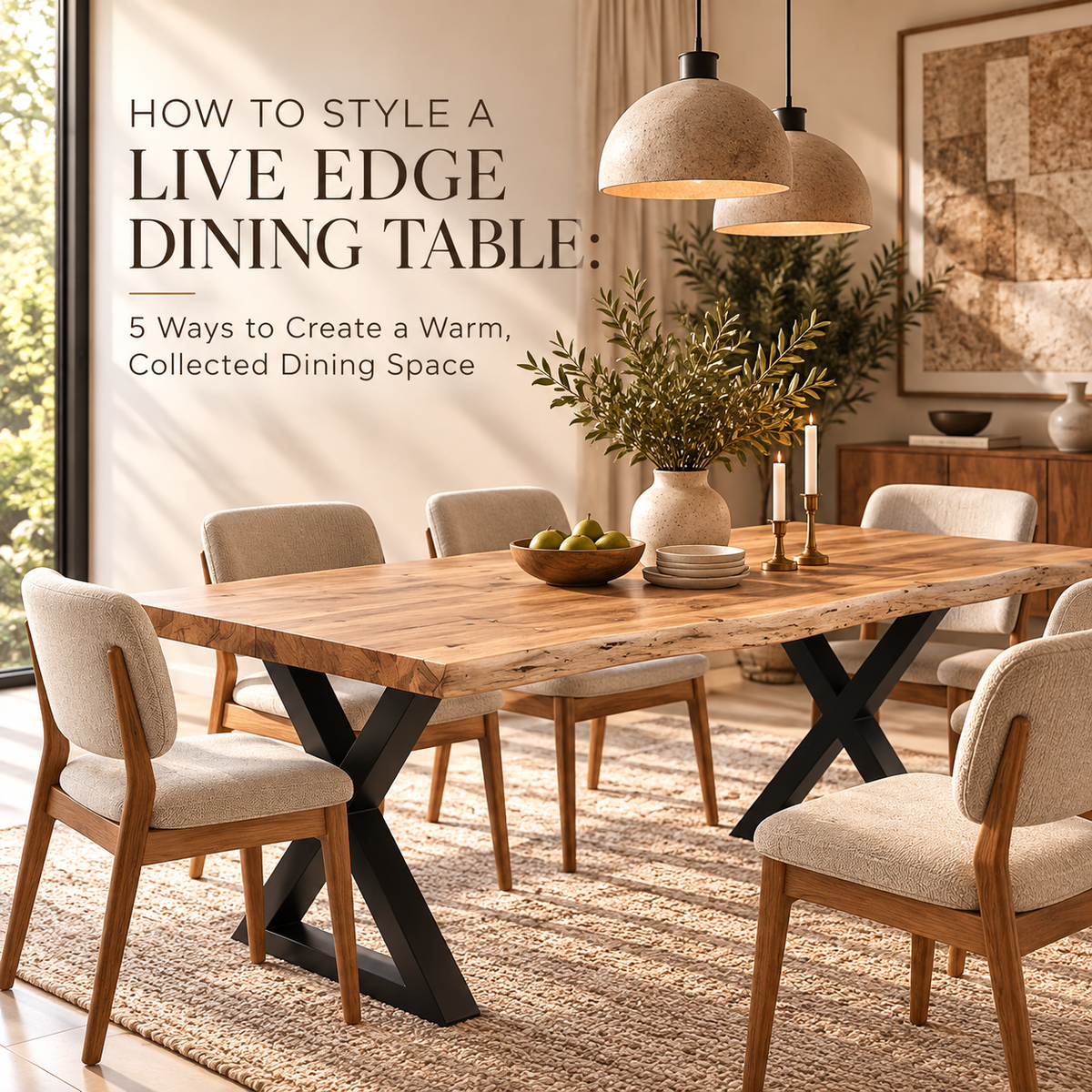 live edge dining table