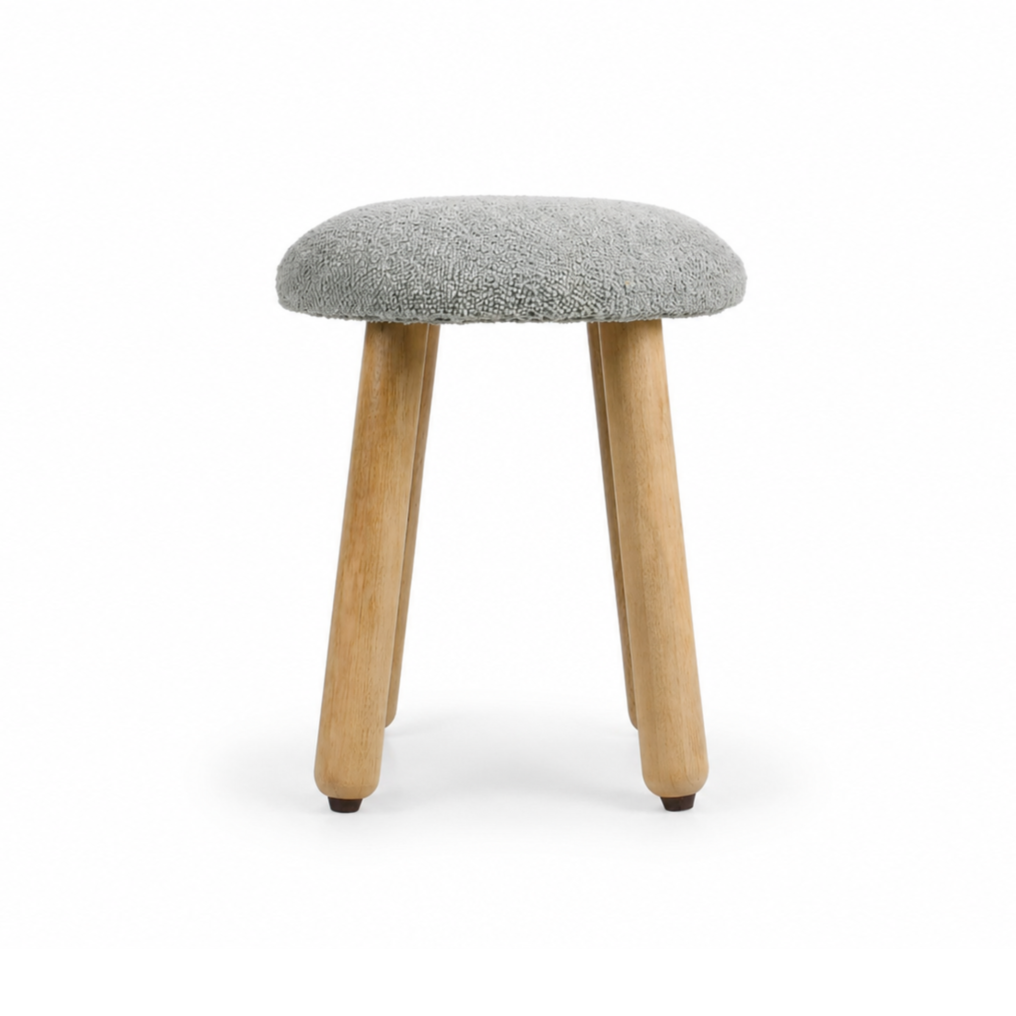 Dot Upholstered Wooden Stool – Olive Green