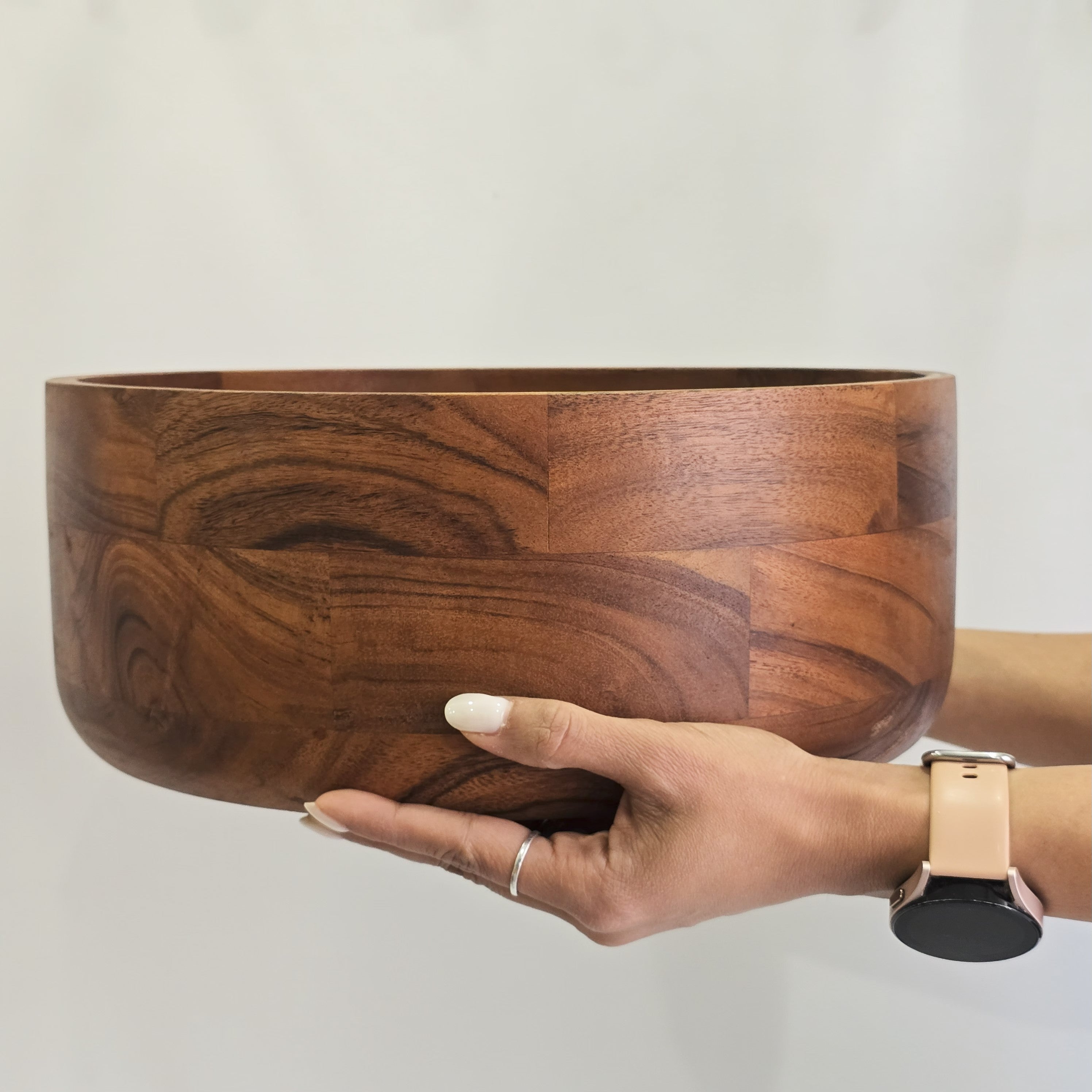 Acacia Wood Salad Bowl – 12 Inch Handmade Serving Bowl | Wood Vibes