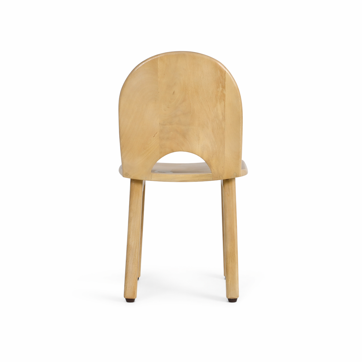 Wooden kids chair back view
