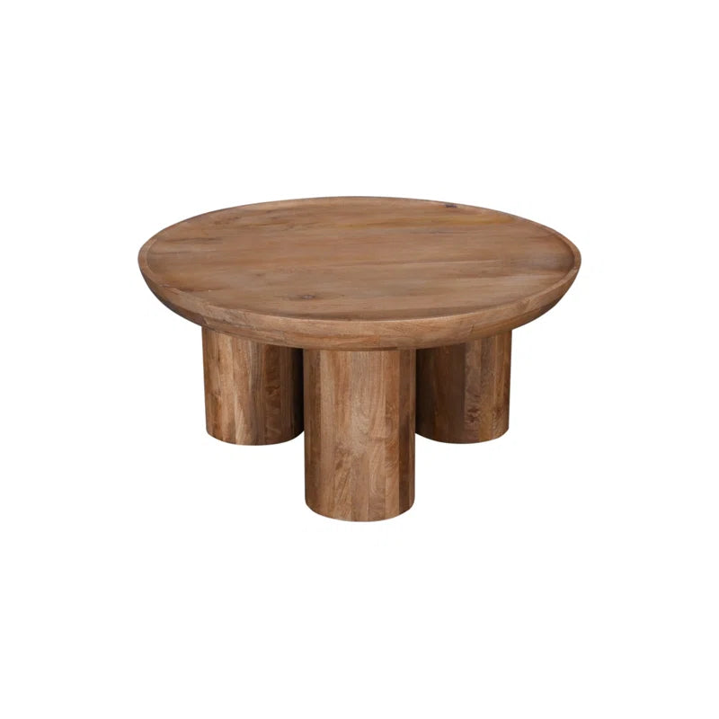 BohoDrum Coffee Table | Mango Solid Wood | Round Shape