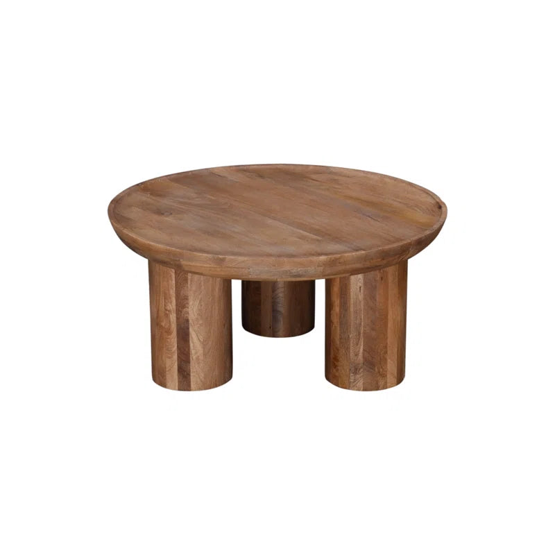 BohoDrum Coffee Table | Mango Solid Wood | Round Shape