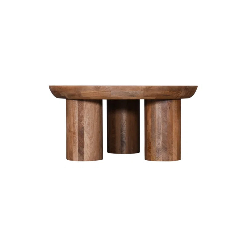 BohoDrum Coffee Table | Mango Solid Wood | Round Shape