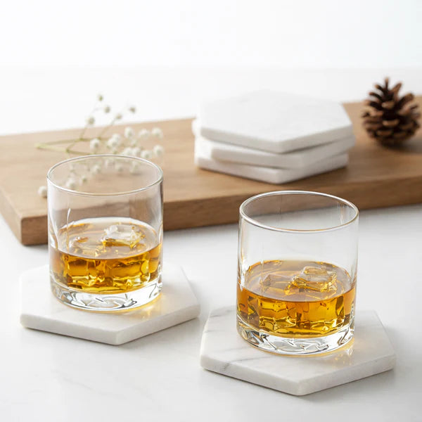 Hexagon Marble Coasters