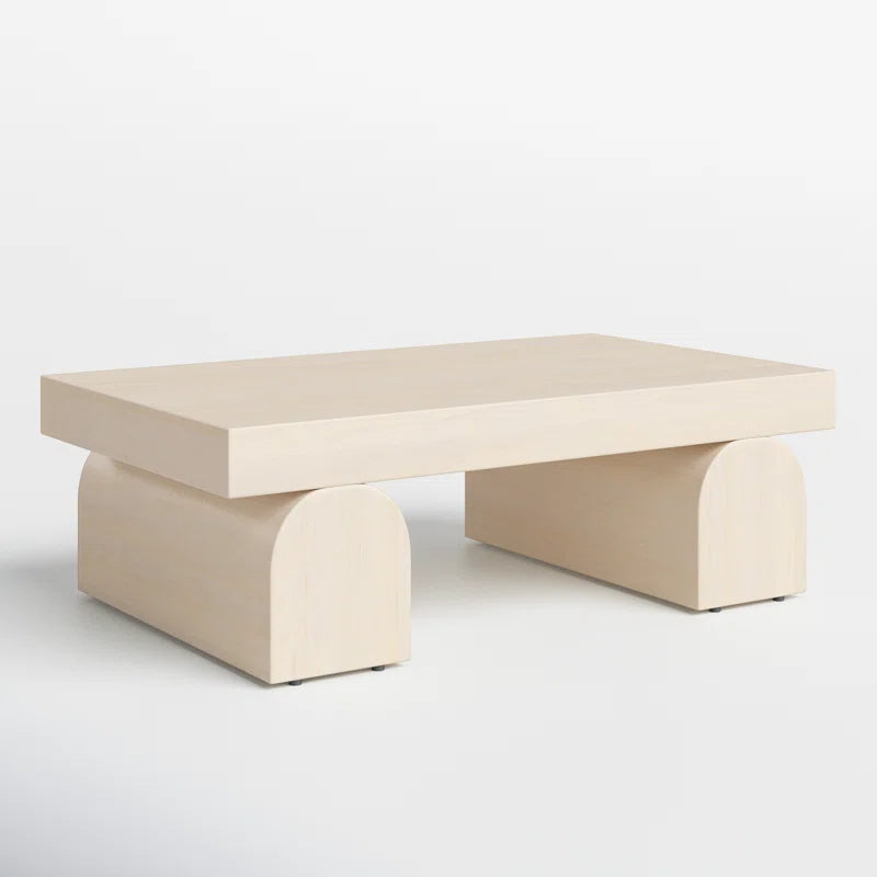 Mango Wood Rectangle COffee table in white color