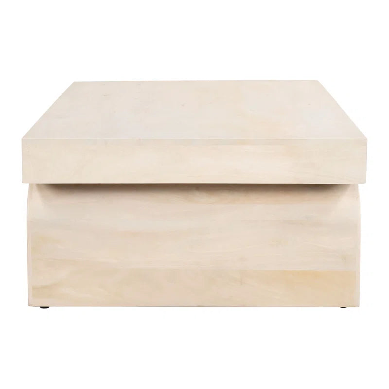 Mango Wood Rectangle COffee table in white color