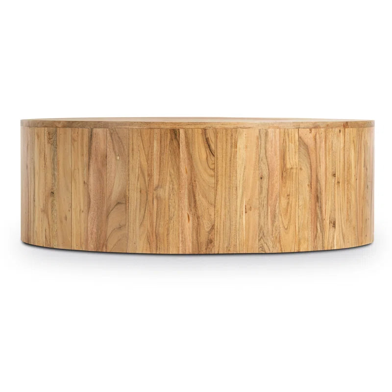 Solid Acacia Wood Round Coffee Table