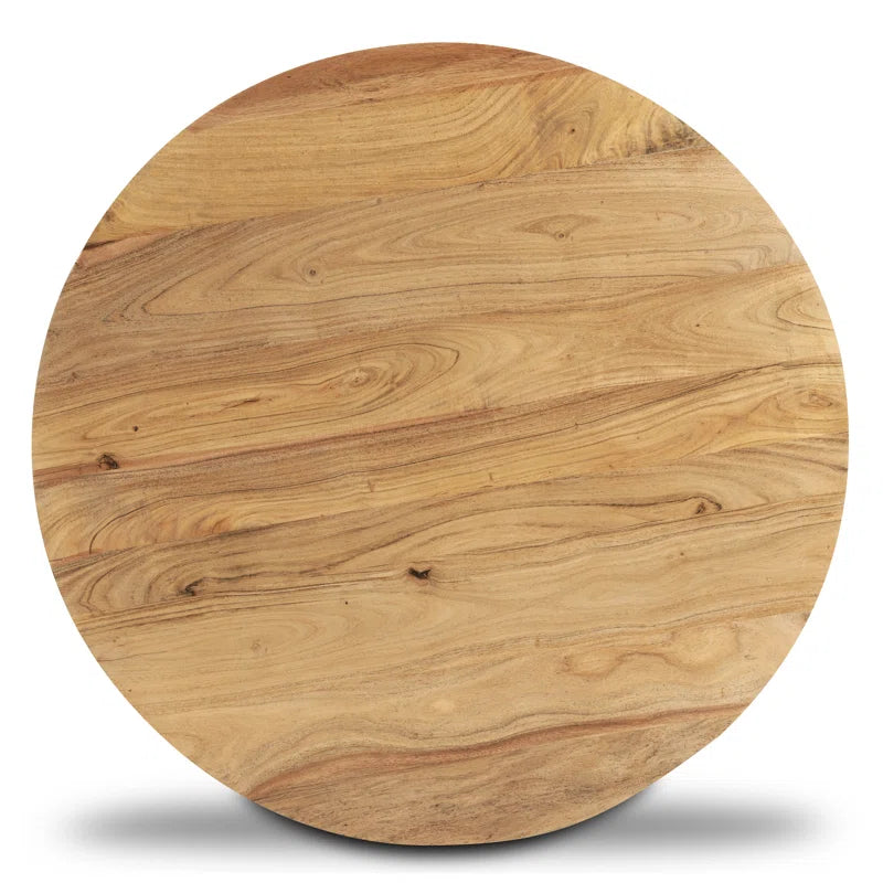 Solid Acacia Wood Round Coffee Table