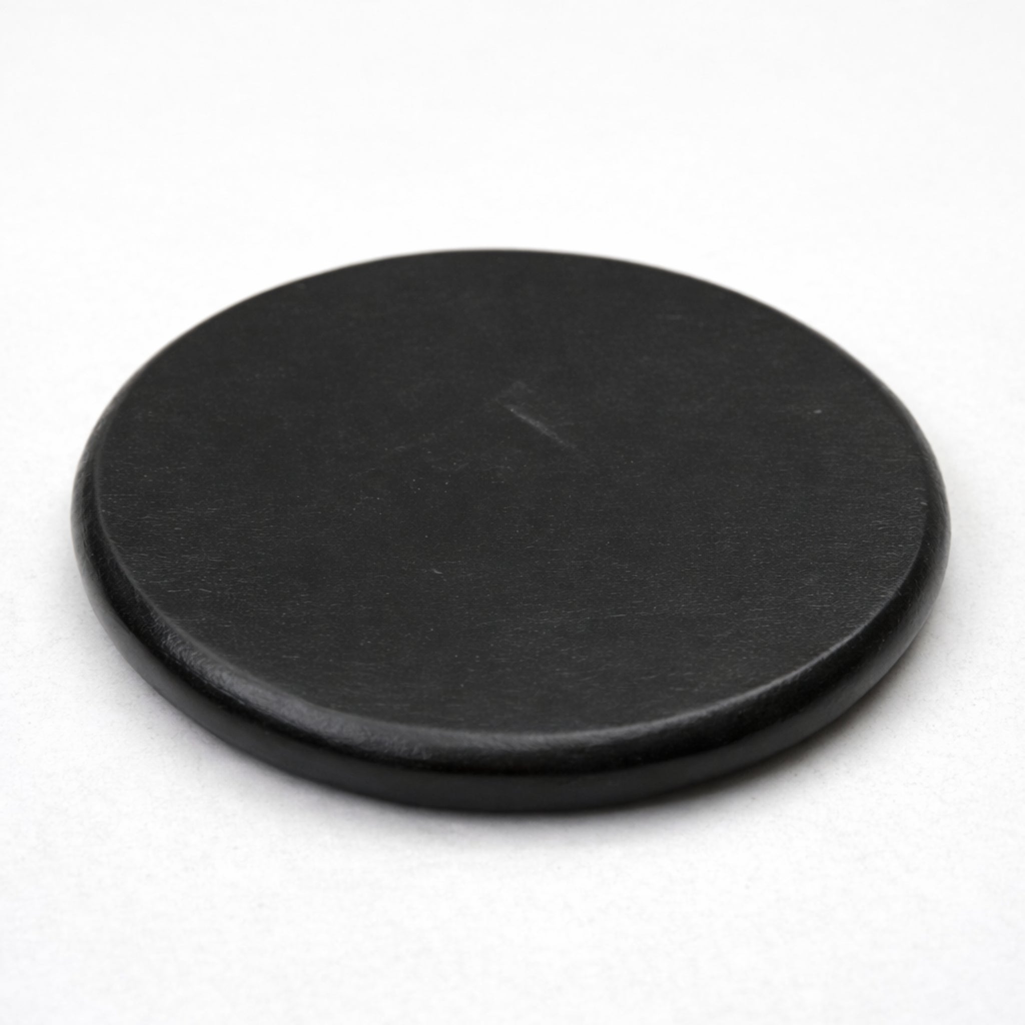 Obsidian Round Wooden Coasters (Set of 4)