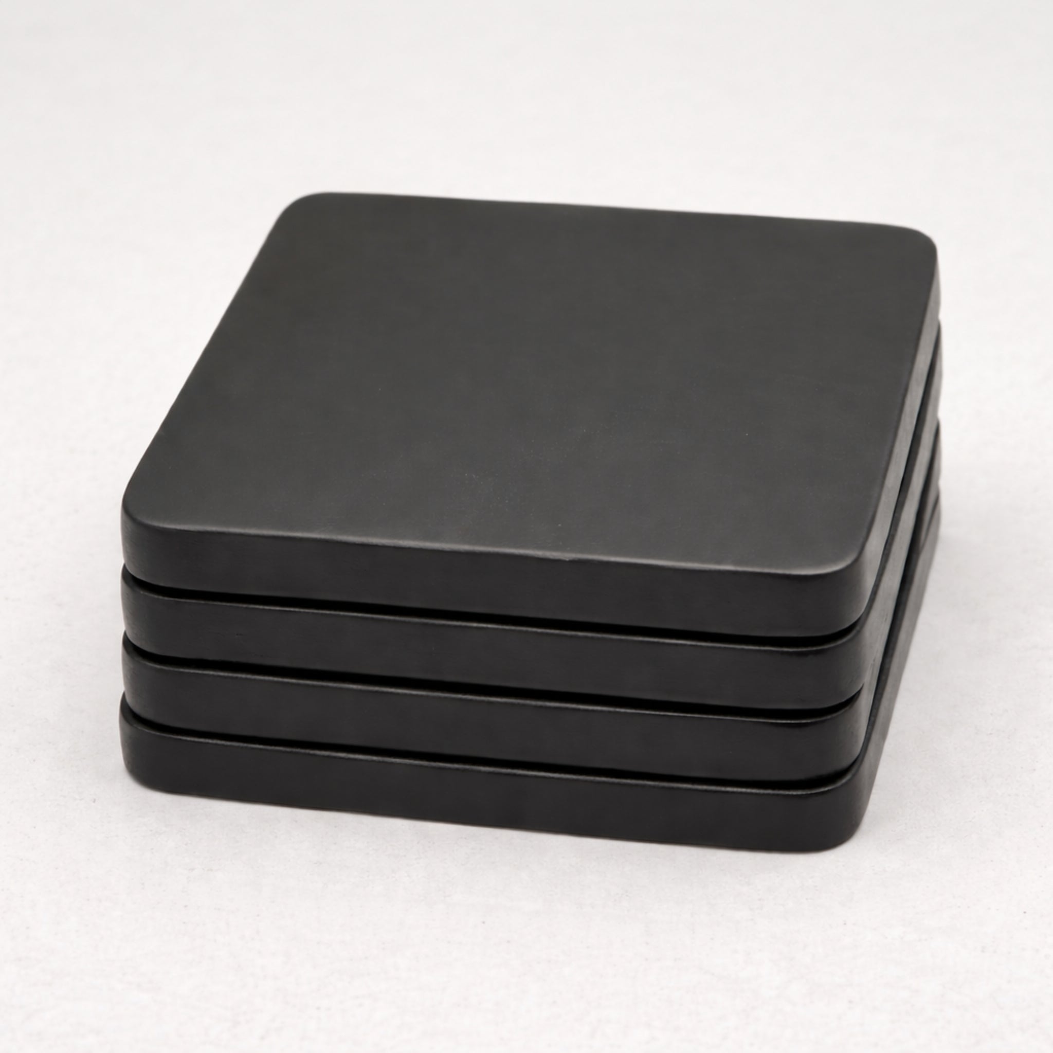 Obsidian Square Wooden Coasters (Set of 4)
