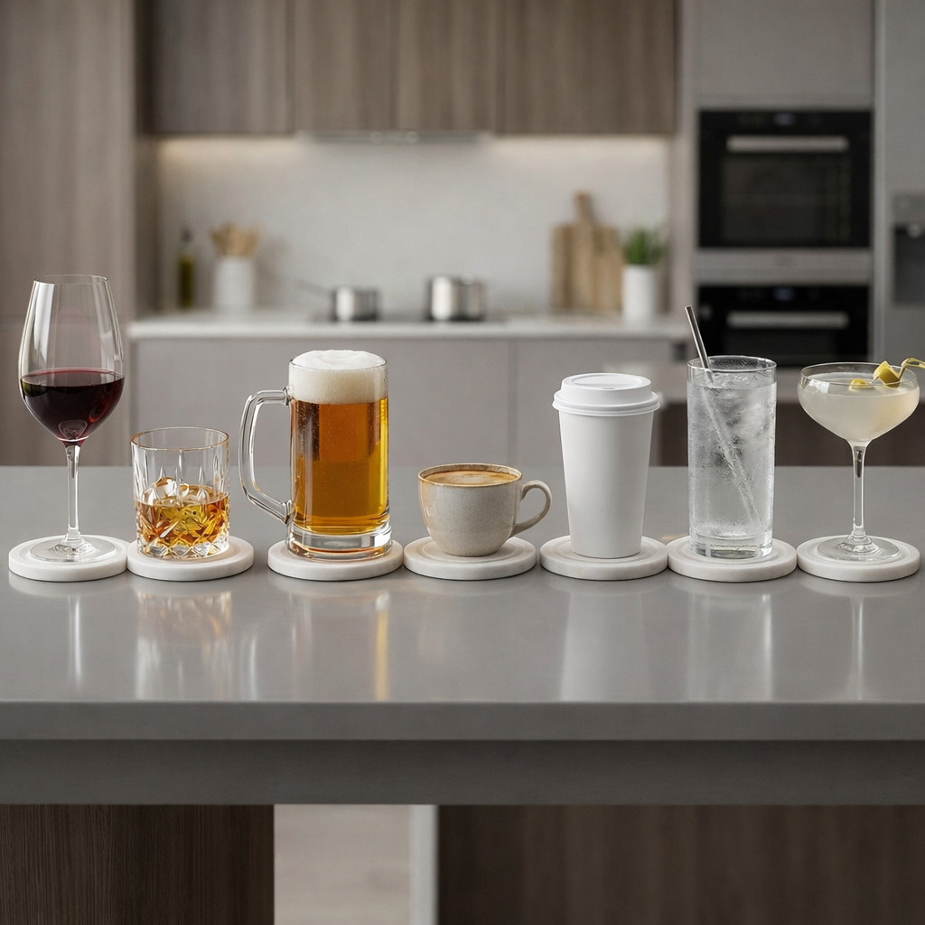 Swirl Marble Coasters (Set of 4)