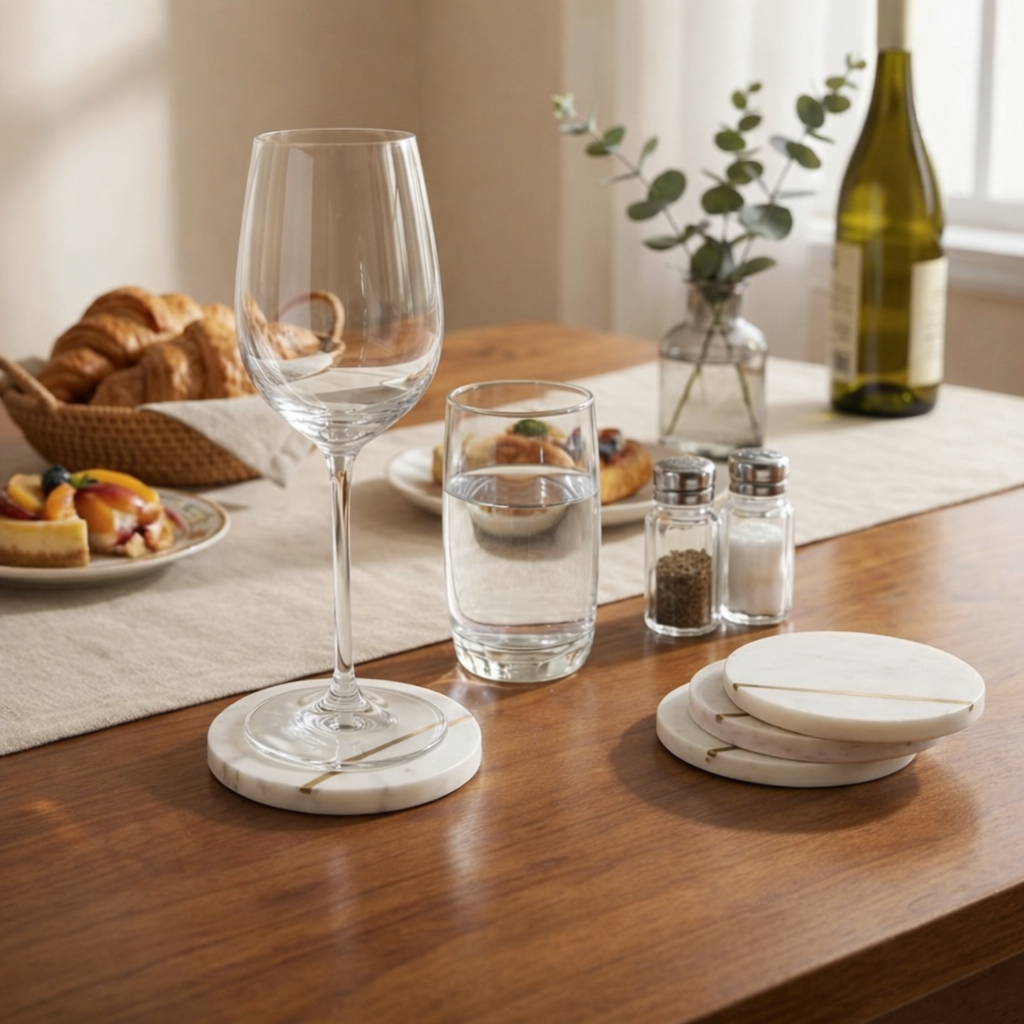 Lumen Marble Coasters (Set of 4)