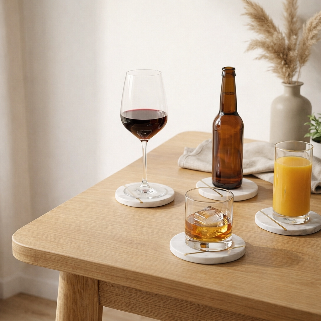 Lumen Marble Coasters (Set of 4)