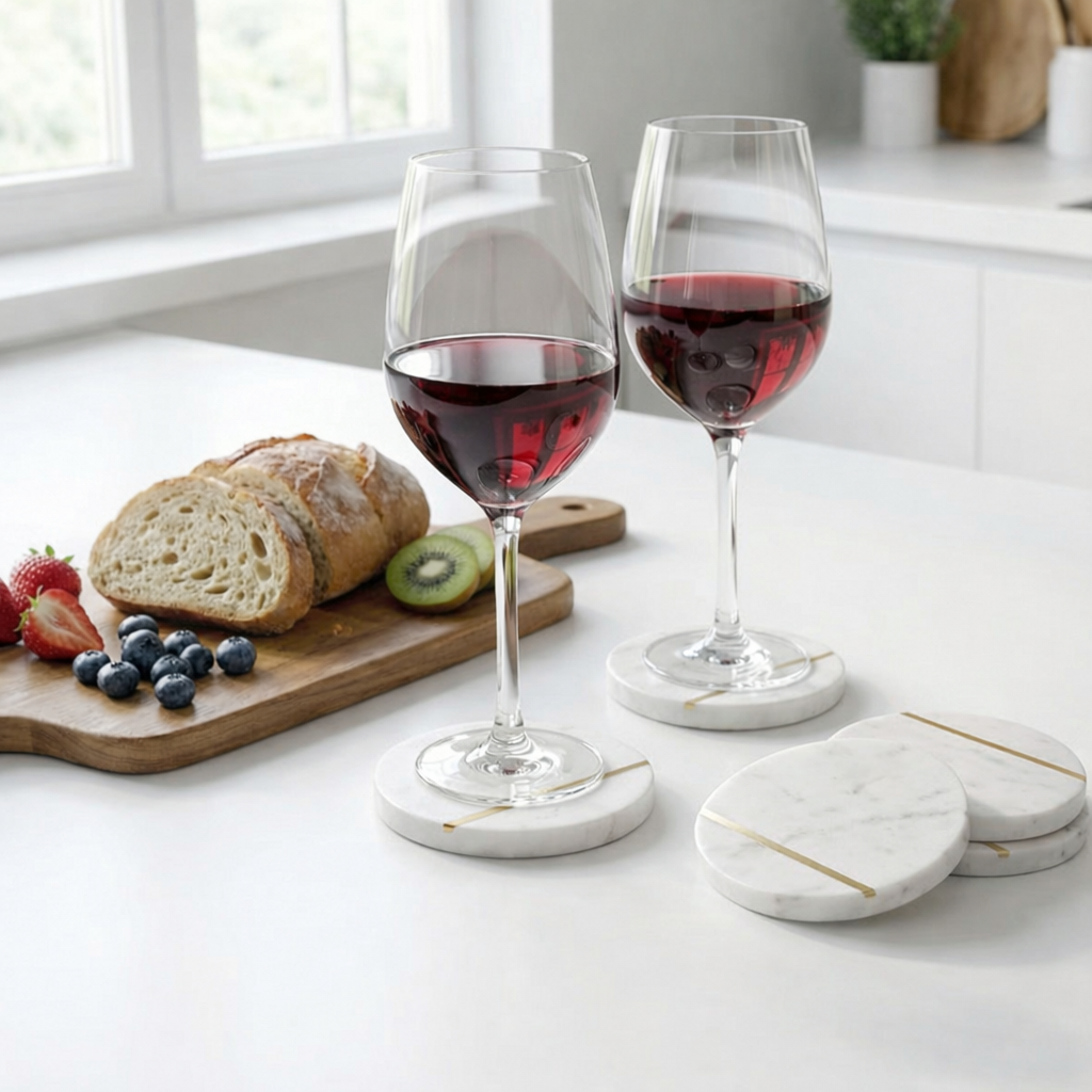Lumen Marble Coasters (Set of 4)