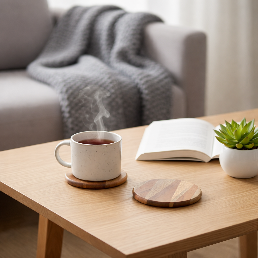 TriGrain Wooden Coasters (Set of 4 )