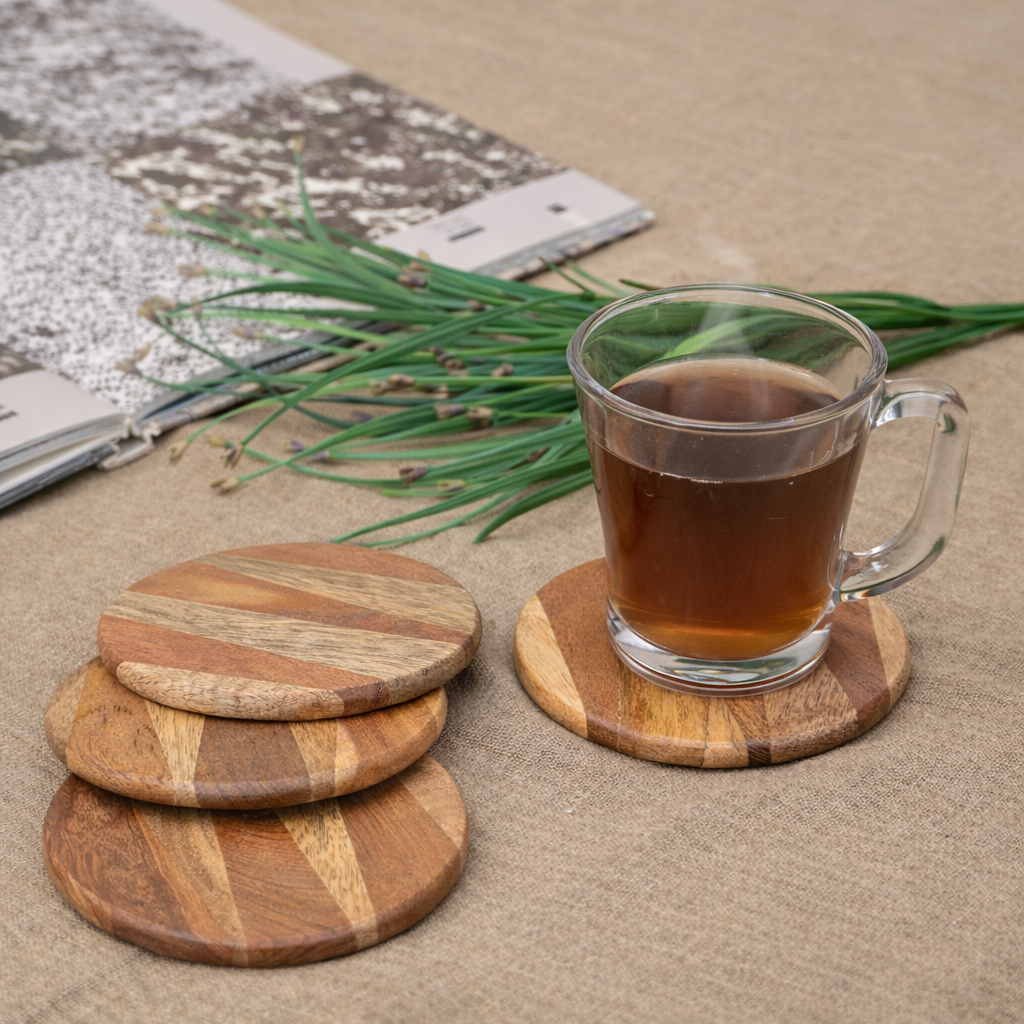 TriGrain Wooden Coasters (Set of 4 )