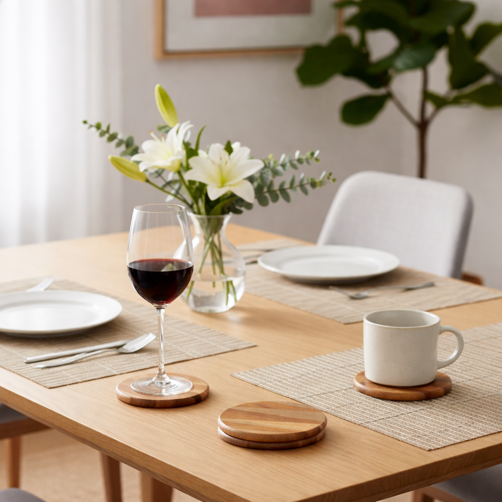 TriGrain Wooden Coasters (Set of 4 )