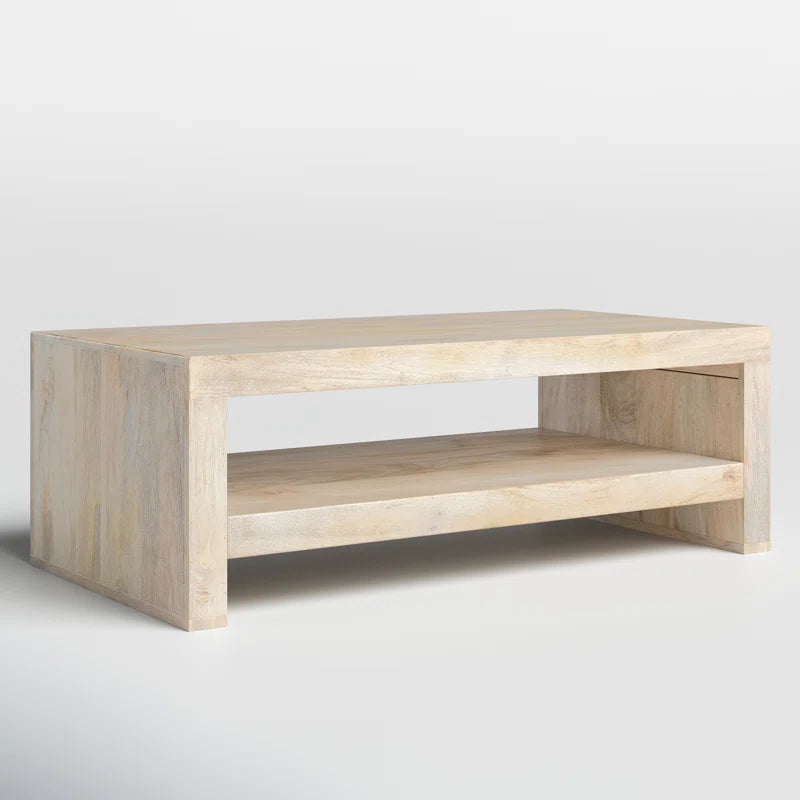 Serene Coffee Table | Solid Mango Wood | Rectangle Top