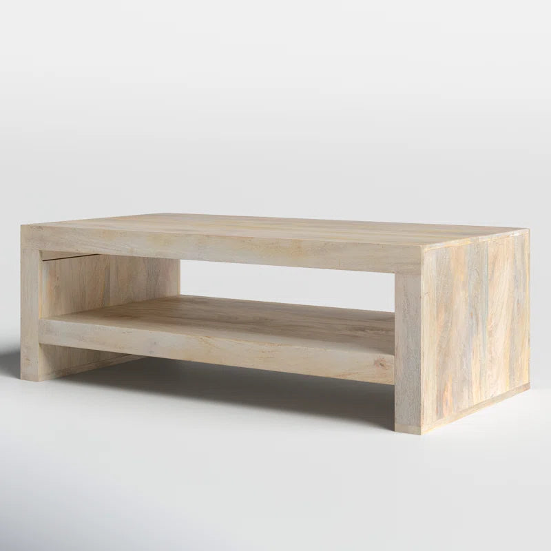 Serene Coffee Table | Solid Mango Wood | Rectangle Top