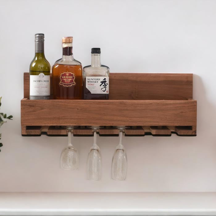 Farmhouse-Style Kitchen Wine Stem Rack