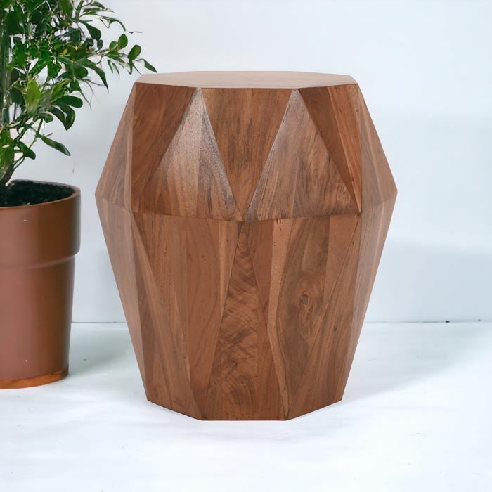 Imperial End Table | Acacia Wood | Diamond Shape