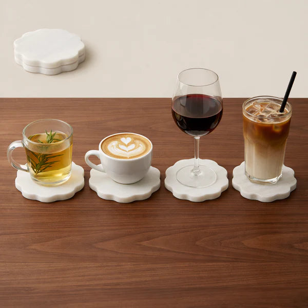 Scallop Marble Coasters 