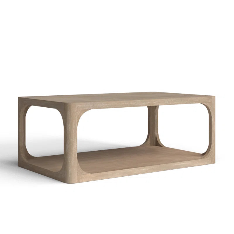 Mango Wood rectangle Light Brown COffee Table 