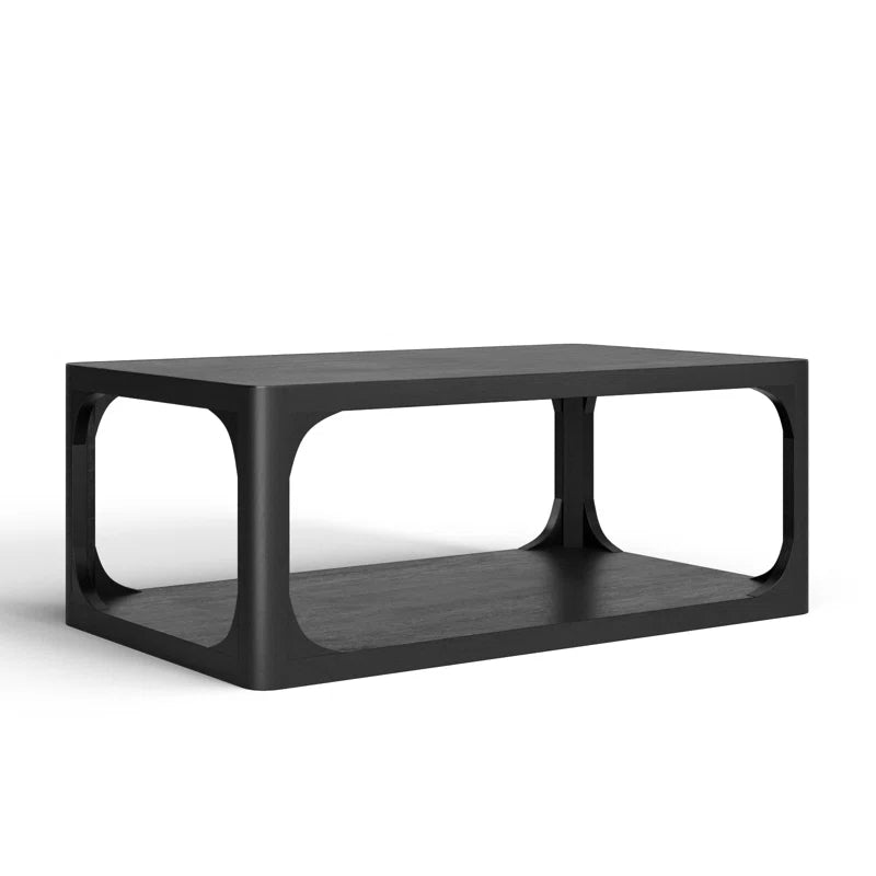 Mango Wood rectangle black COffee Table 