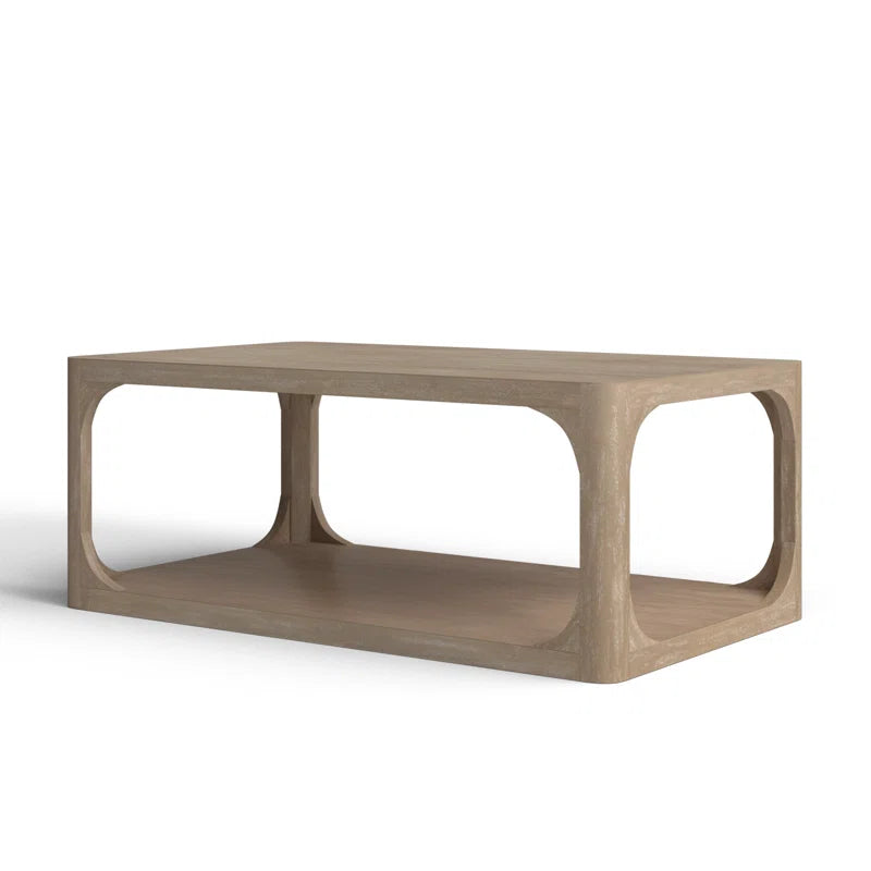 Mango Wood rectangle Light Brown COffee Table 